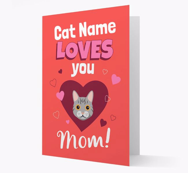 'Loves You Mom' - Personalized {breedCommonName} Card